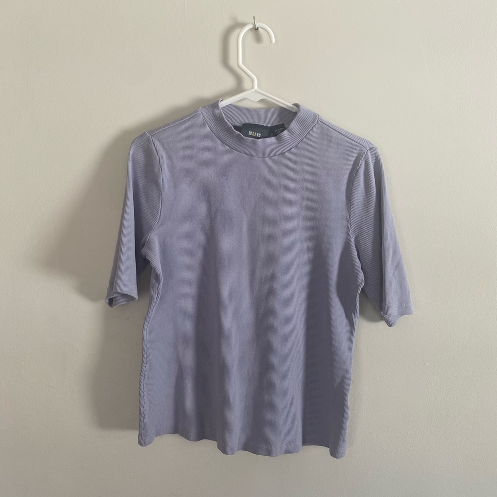 Lavender Anthropologie mock neck top